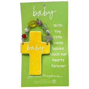 Sandra Magsamen Baby Cross "With tiny little hands ..." Color Yellow - Dept 56
